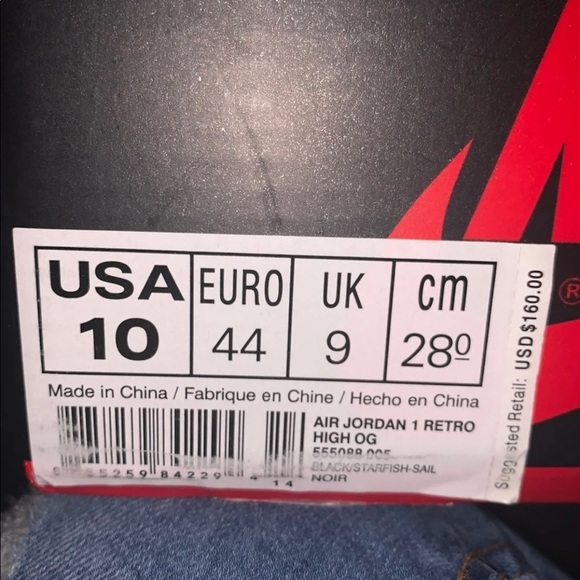 DS Jordan 1 high sbb og size 10 - Picture 3 of 3